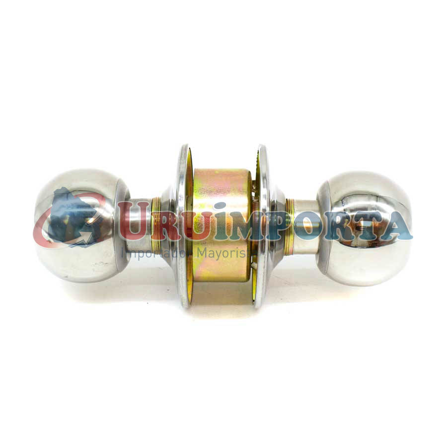 CERRADURA POMO PLATEADO REDONDO EN BLISTER LH-1848