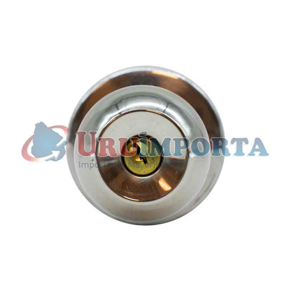 CERRADURA POMO PLATEADO REDONDO EN BLISTER LH-1848