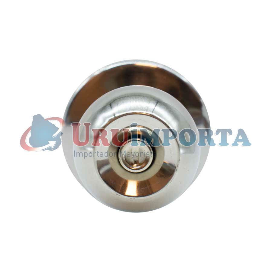 CERRADURA POMO PLATEADO REDONDO EN BLISTER LH-1848