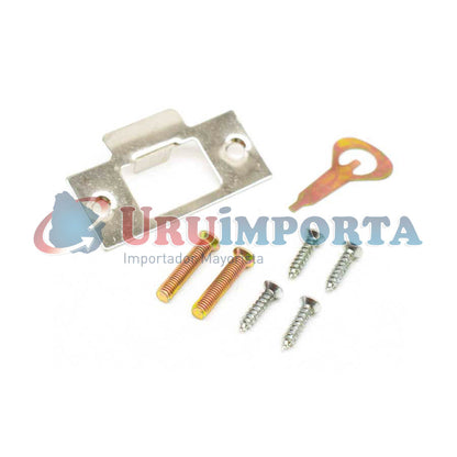 CERRADURA POMO PLATEADO REDONDO EN BLISTER LH-1848