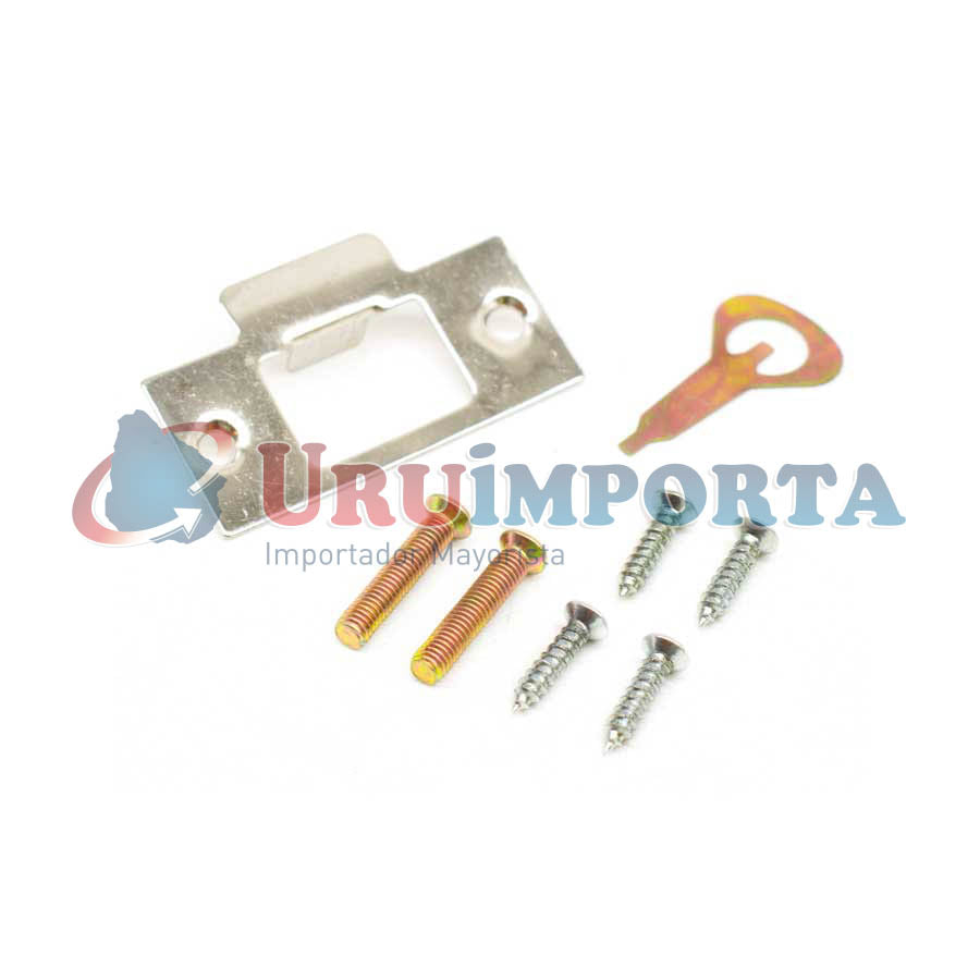 CERRADURA POMO PLATEADO REDONDO EN BLISTER LH-1848