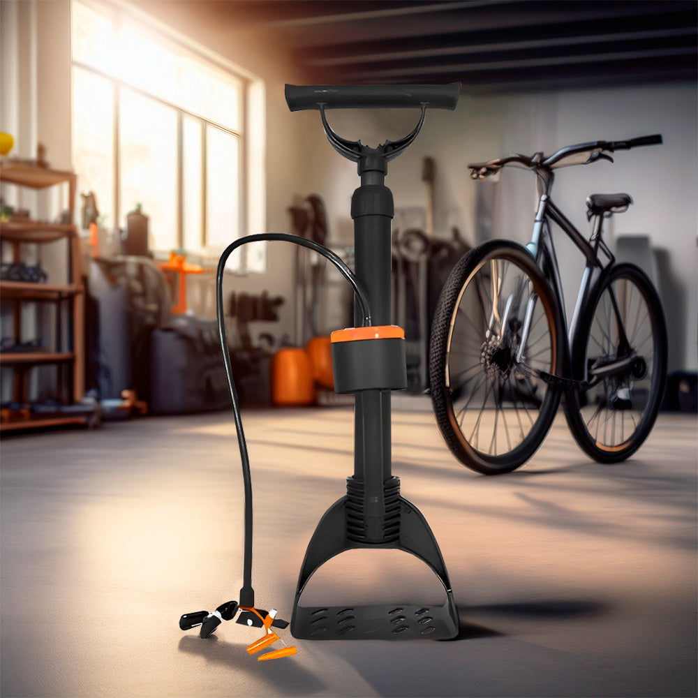 INFLADOR PLASTICO NEGRO CON MANOMETRO LH-1852