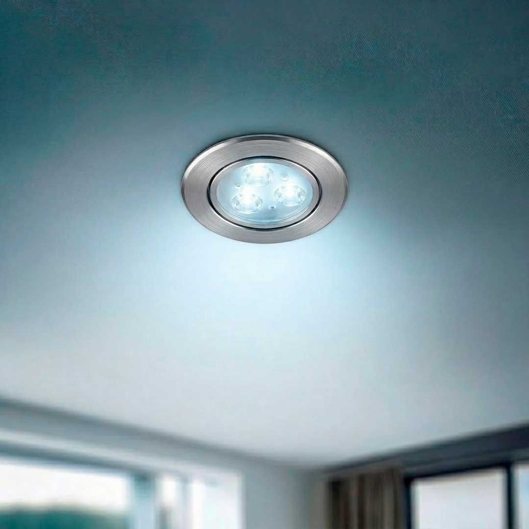 SPOT LED ARTICULADO 3W 8CM PLATEADO LH-1903