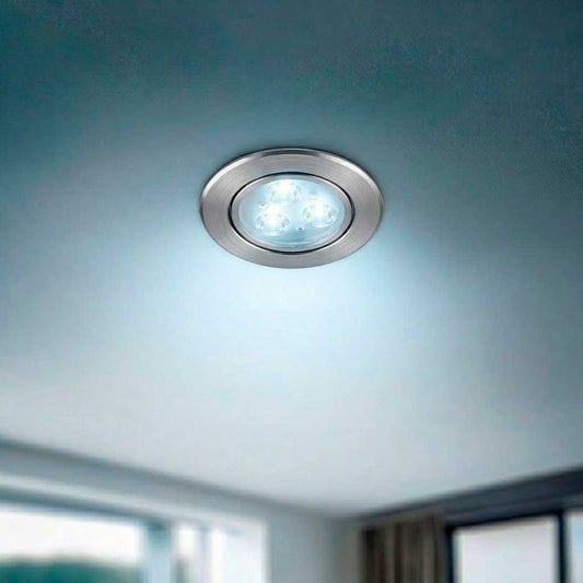 SPOT LED ARTICULADO 3W 8CM PLATEADO LH-1903