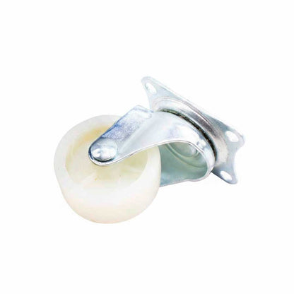 RUEDA PLASTICA BLANCA 3″ BASE METAL GIRATOR LH-560