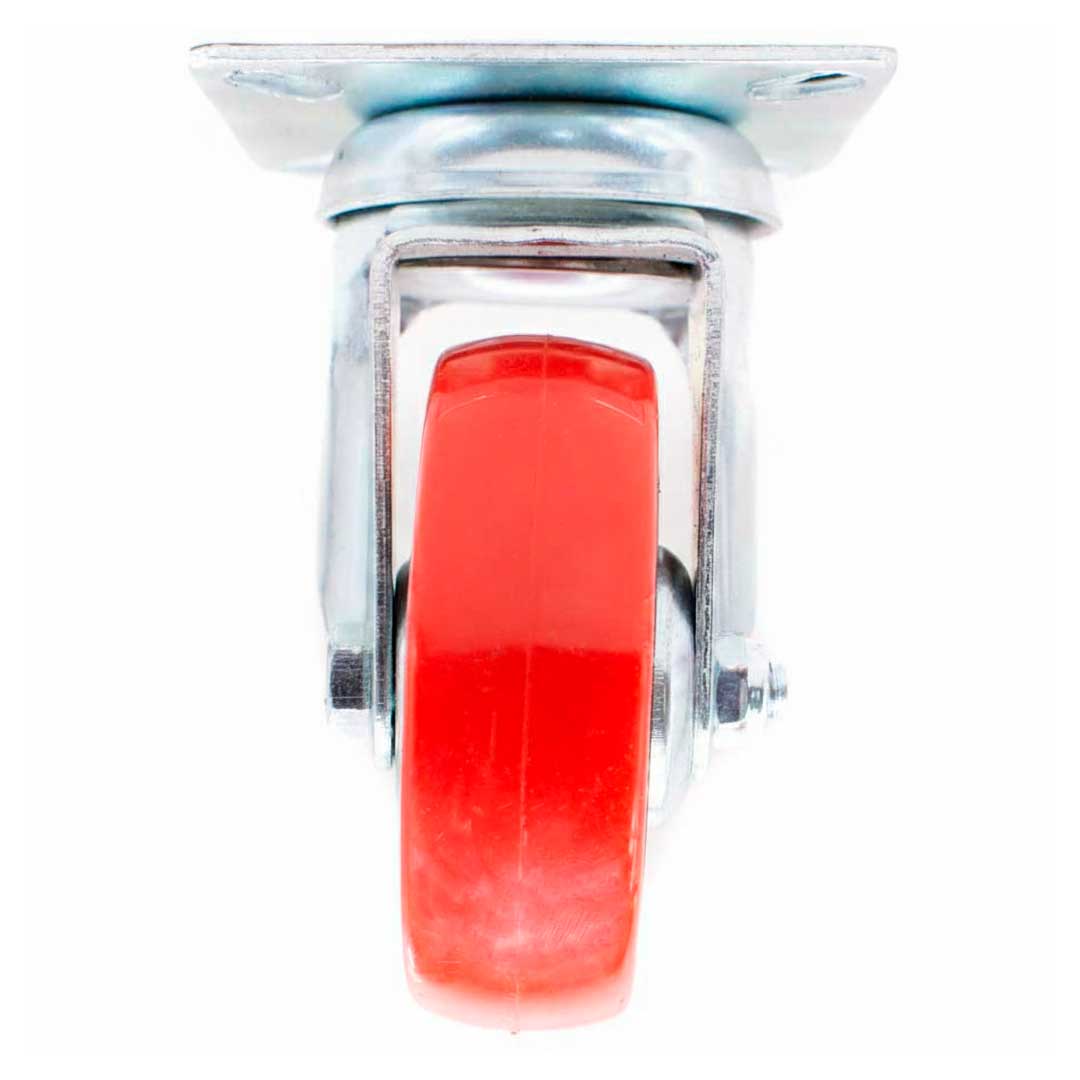 RUEDA ROJA C/BASE METALICA 2.5″ GIRATORIA LH-562