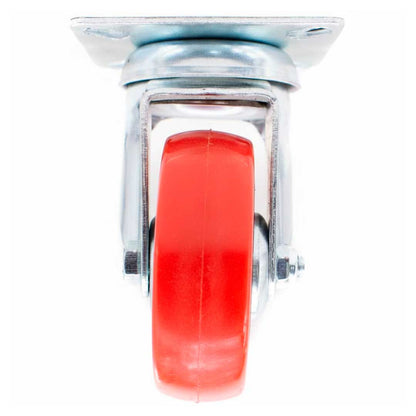 RUEDA ROJA C/BASE METALICA 3″ GIRATORIA LH-563