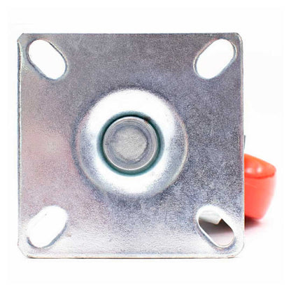 RUEDA ROJA C/BASE METALICA 3″ GIRATORIA LH-563