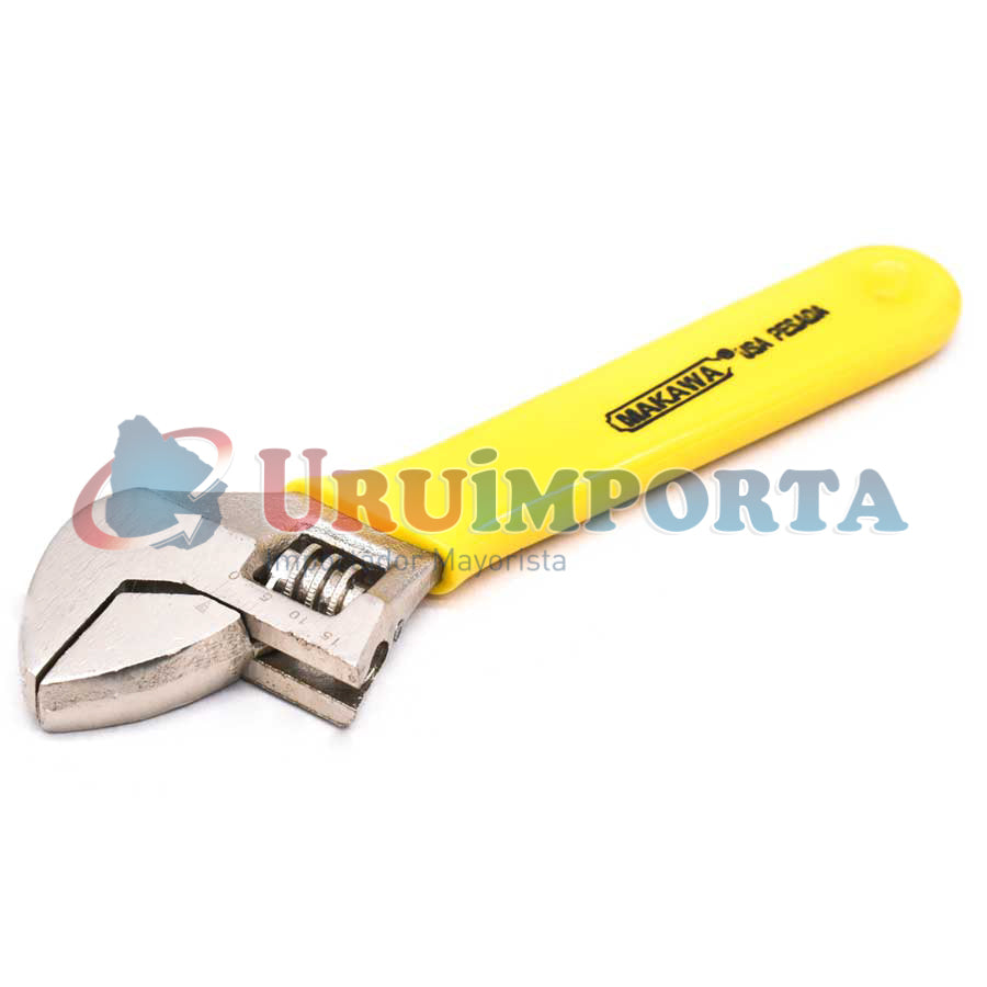 LLAVE AJUSTABLE 6″ MANGO AMARILLO MAKAWA MK-015