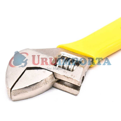 LLAVE AJUSTABLE 6″ MANGO AMARILLO MAKAWA MK-015