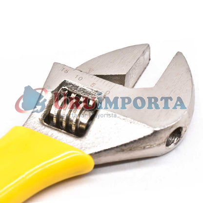 LLAVE AJUSTABLE 6″ MANGO AMARILLO MAKAWA MK-015