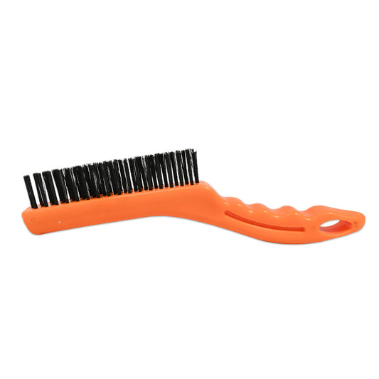 CEPILLO DE ACERO MANGO PLSTICO NARANJA LH-1431