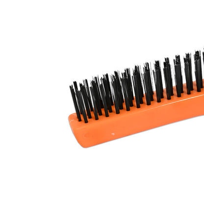 CEPILLO DE ACERO MANGO PLSTICO NARANJA LH-1431