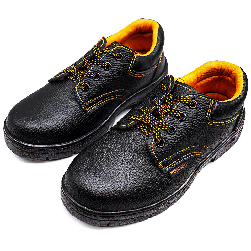 ZAPATO NEGRO/NARANJA PARA TRABAJO LH-1423