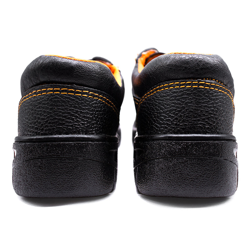 ZAPATO NEGRO/NARANJA PARA TRABAJO LH-1423