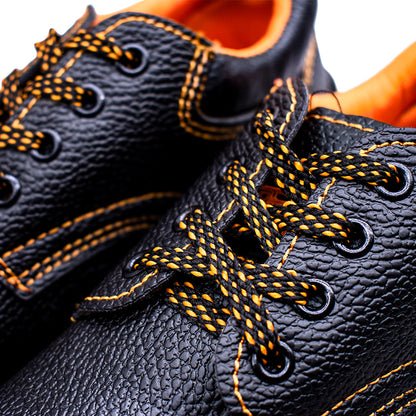 ZAPATO NEGRO/NARANJA PARA TRABAJO LH-1423