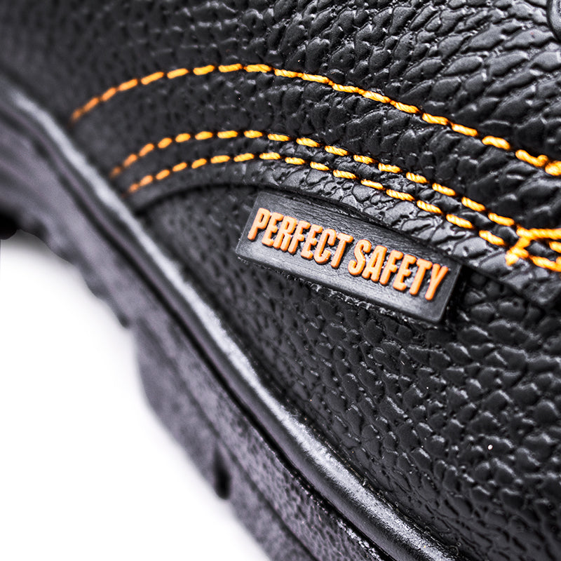 ZAPATO NEGRO/NARANJA PARA TRABAJO LH-1423