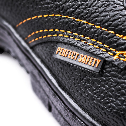 ZAPATO NEGRO/NARANJA PARA TRABAJO LH-1423