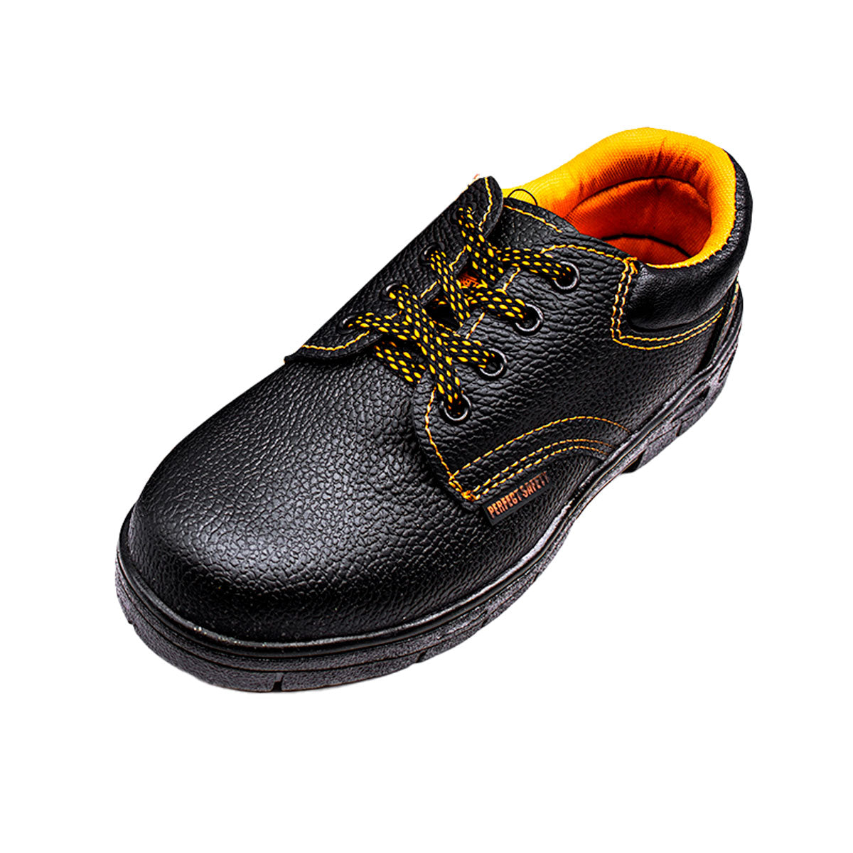 ZAPATO NEGRO/NARANJA PARA TRABAJO LH-1423