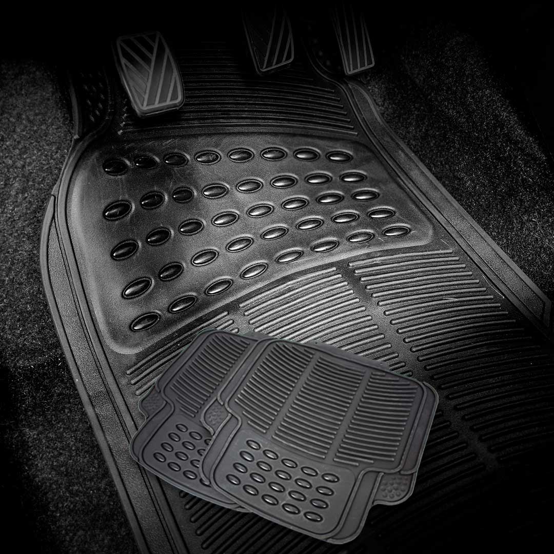 ALFOMBRA DE AUTO 4PZ DE GOMA REFORZADA LH-1072