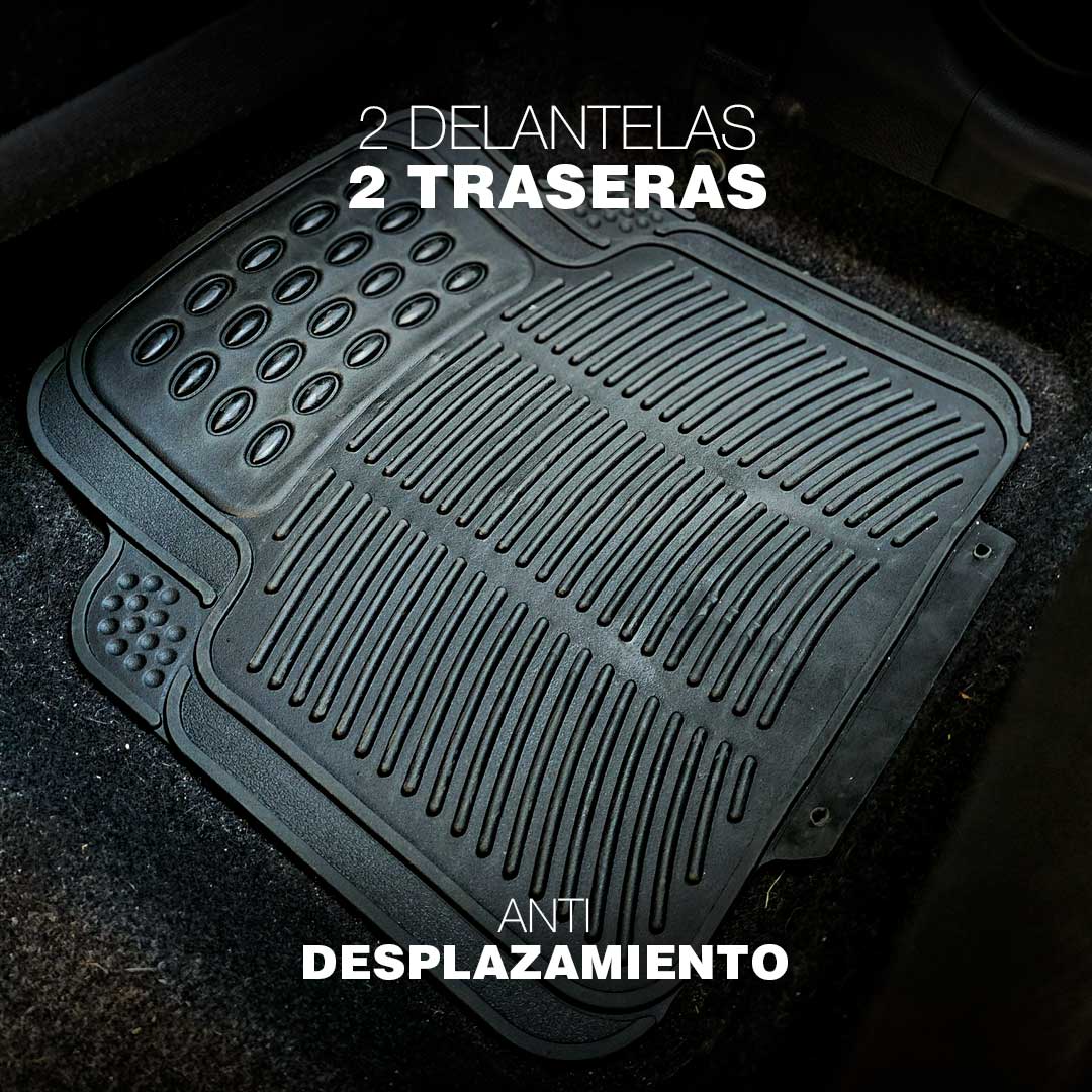 ALFOMBRA DE AUTO 4PZ DE GOMA REFORZADA LH-1072