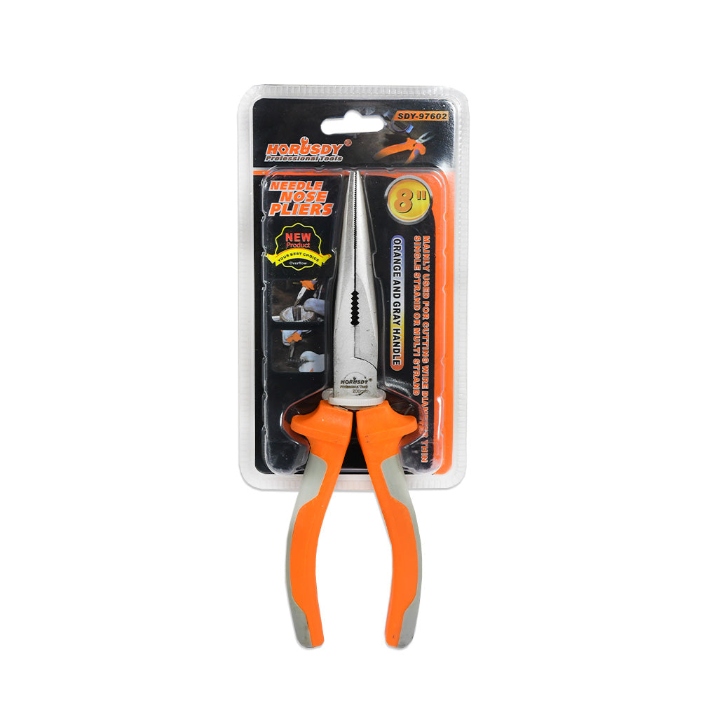 PINZA PUNTA 8″ BICOLOR HORUSDY LH-1612