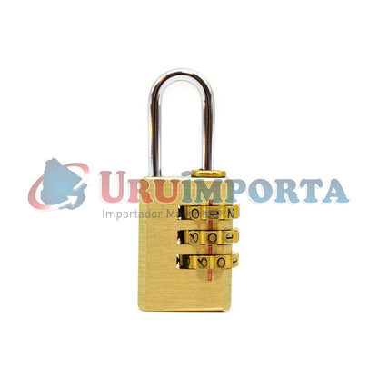 CANDADO CON COMBINACION 20MM DE BRONCE  LH-1868