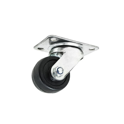 RUEDA NEGRA BASE METALICA 1 1/2″ GIRATORIA LH-564
