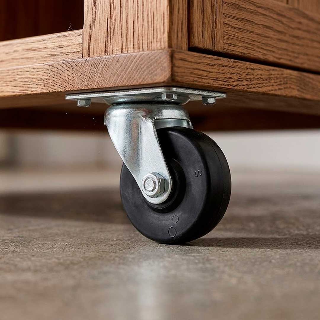 RUEDA NEGRA BASE METALICA 2″ GIRATORIA LH-565