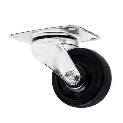 RUEDA NEGRA BASE METALICA 3″ GIRATORIA LH-567