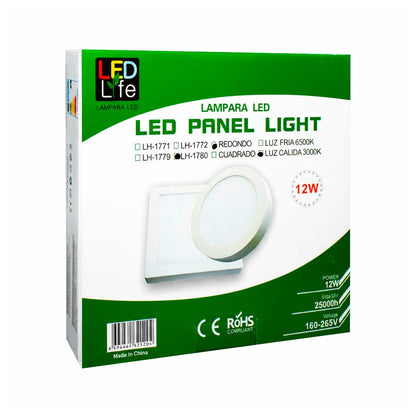 PLAFON 12W REDONDO LUZ CALIDA LED LIFE LH-1780