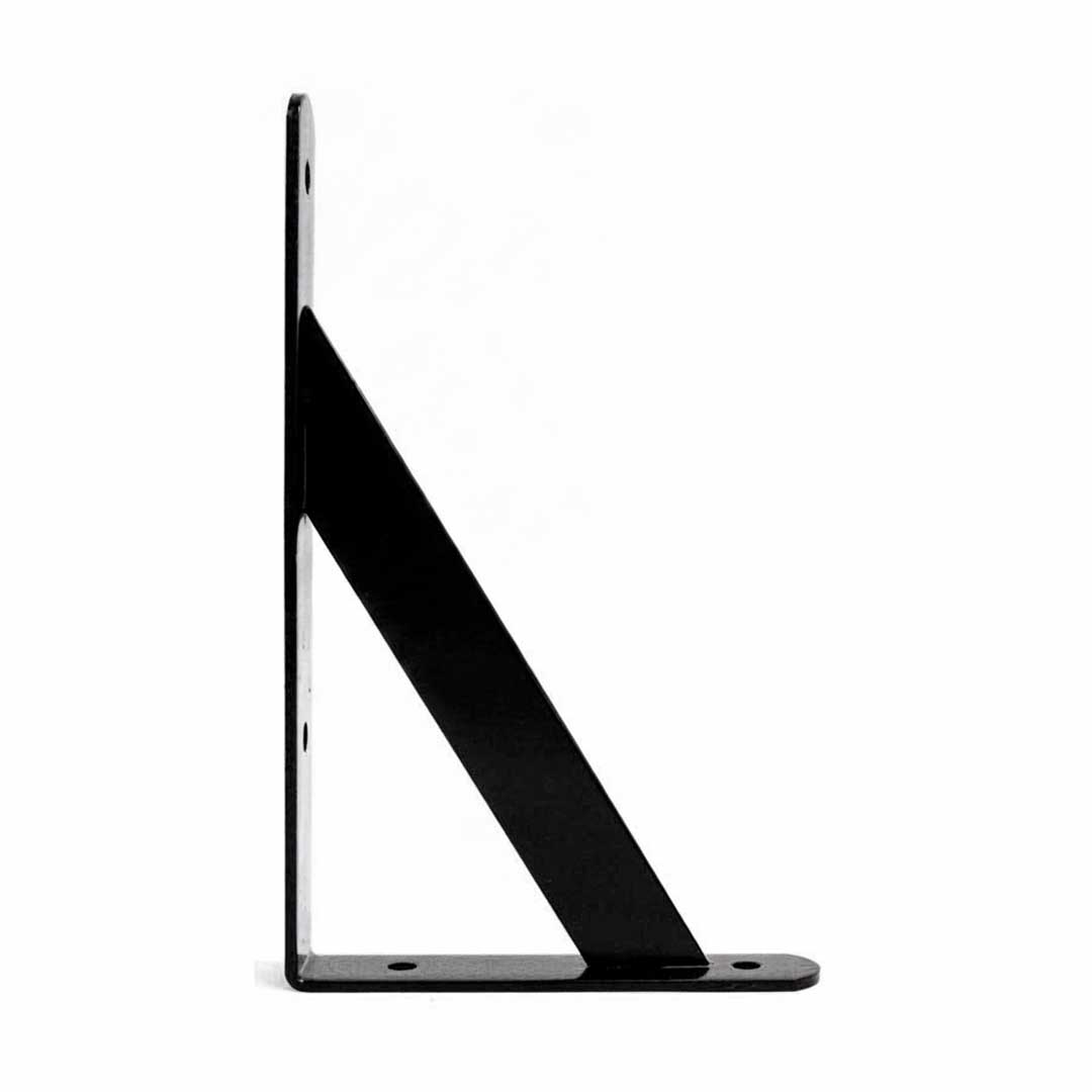 SOPORTE METALICO NEGRO 20X12 CM P/ESTANTE LH-2935