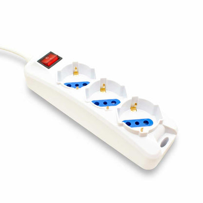 ALARGUE 3 TOMA SCHUK 5M C/LLAVE LED LIFE SL3503-5M