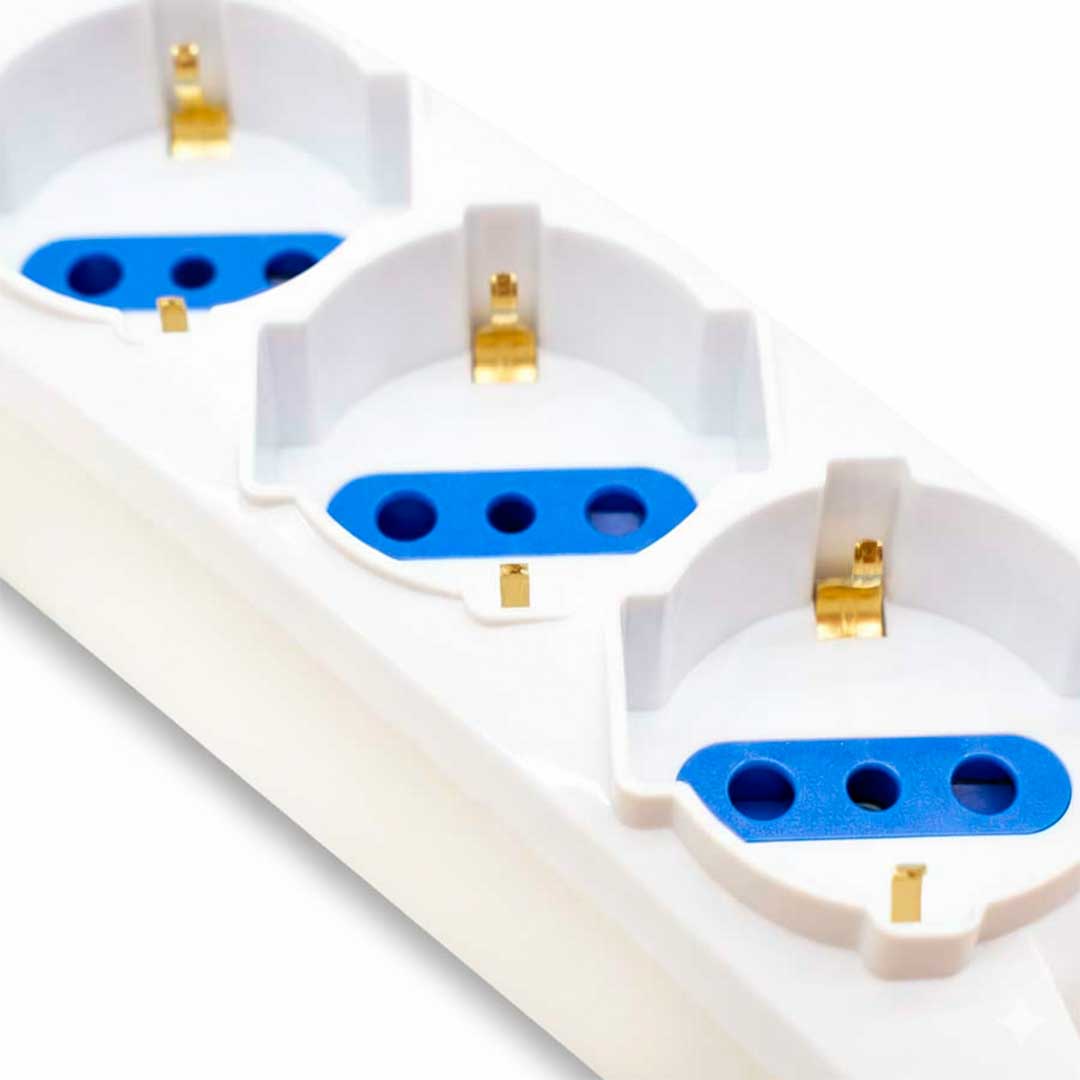 ALARGUE 3 TOMA SCHUK 5M C/LLAVE LED LIFE SL3503-5M