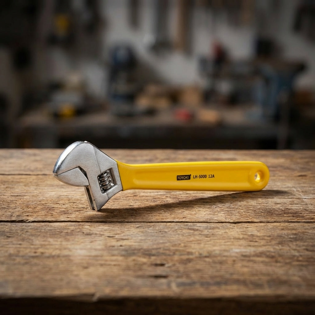 LLAVE AJUSTABLE 12″ TOYOKI MANGO AMARILLO LH-5000