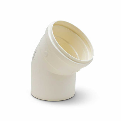 CODO 45 GRADOS 100MM BLANCO DE PVC KRONA K-614