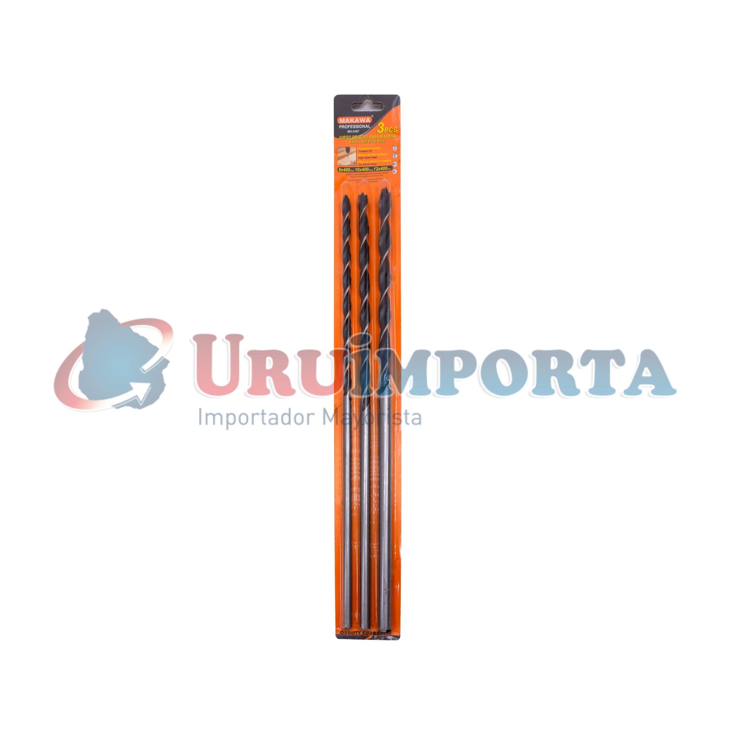 MECHA P/MADERA 3PZ 400MM 8-10-12MM MAKAWA MK-0367