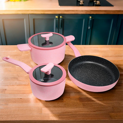 OLLA SET 5 PZ VIDRIO METAL GR75636-1