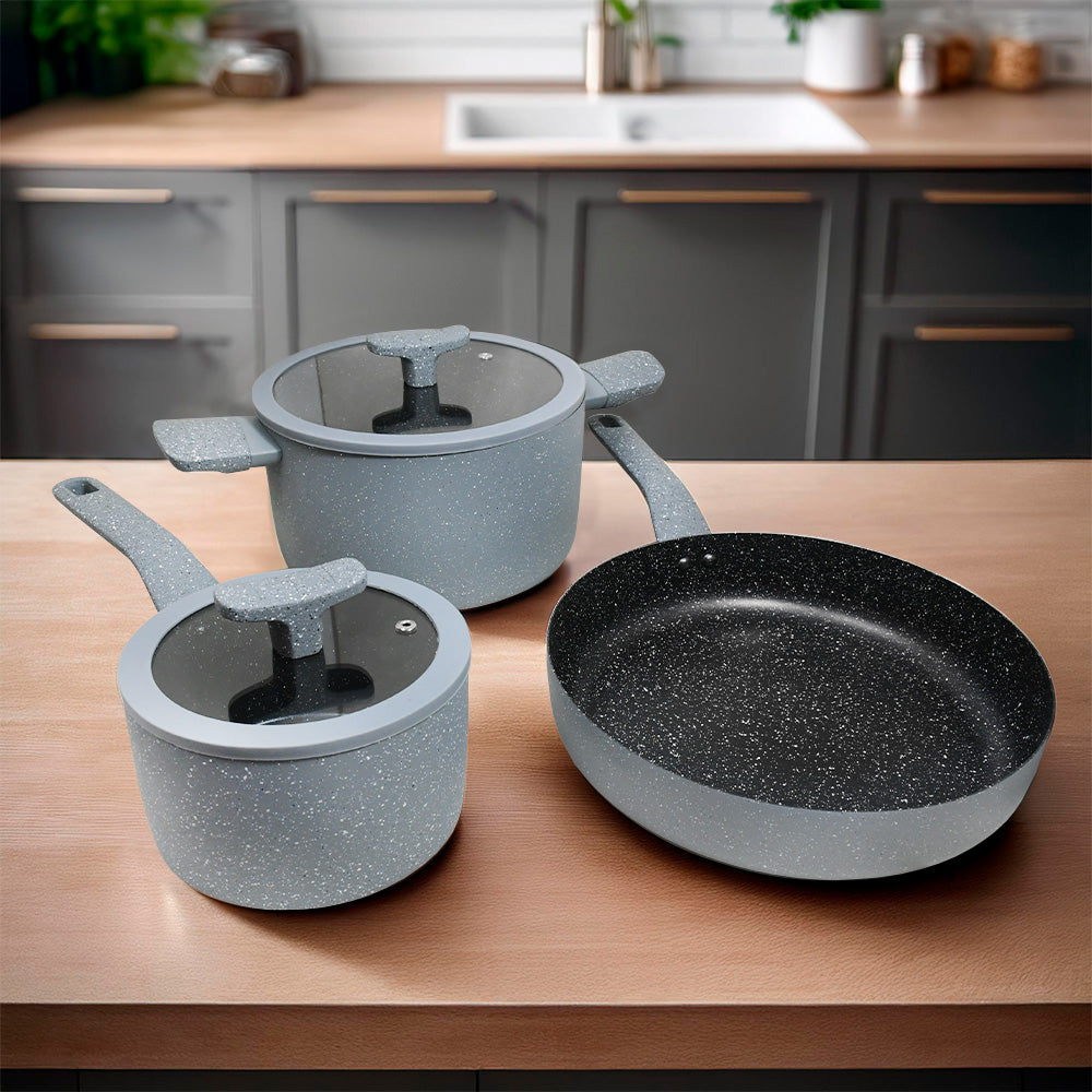 OLLA SET 5 PZ VIDRIO METAL GR75636-1