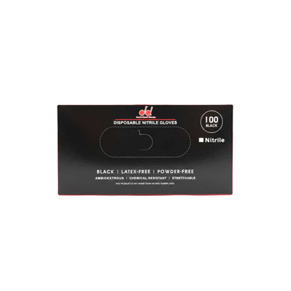 CAJA D/GUANTE DESCARTABLE NEGRO 100UNID 91513