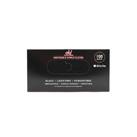 CAJA D/GUANTE DESCARTABLE NEGRO 100UNID 91513