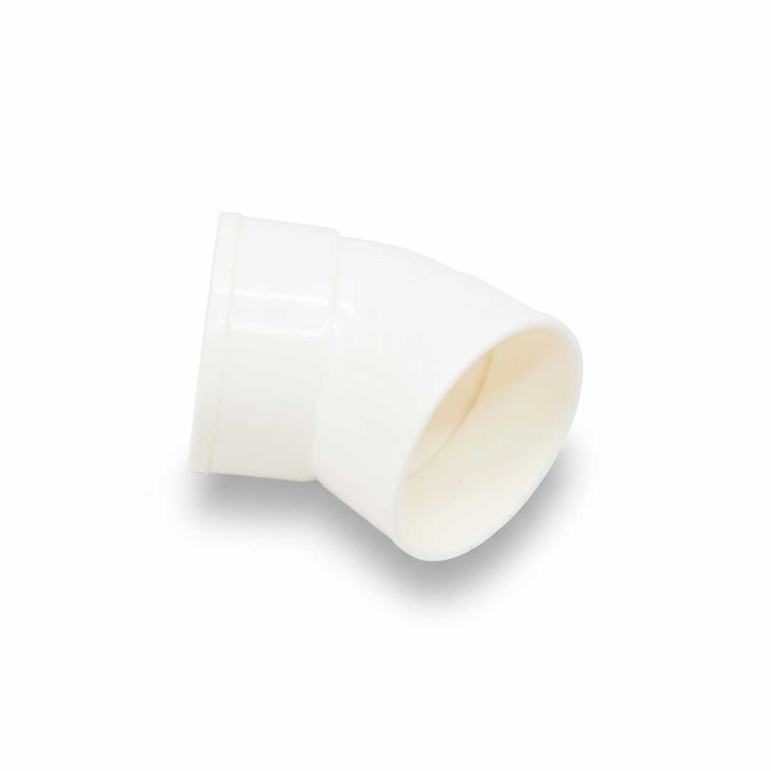CODO 45 GRADOS 40MM BLANCO DE PVC KRONA K-611
