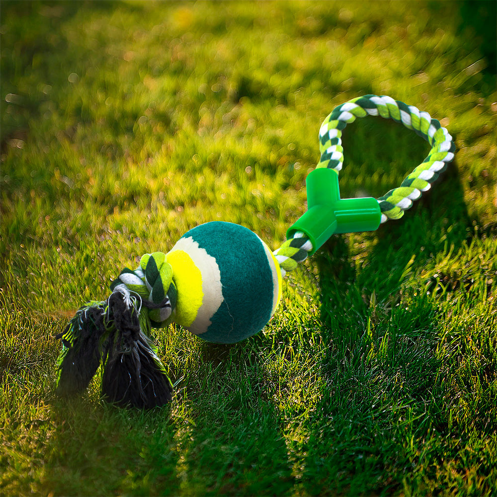 PELOTA CON CUERDA TIPO AGARRE P/MASCOTA LH-3345