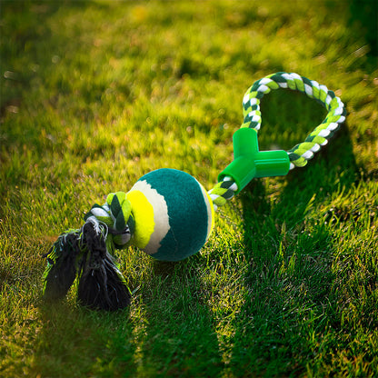 PELOTA CON CUERDA TIPO AGARRE P/MASCOTA LH-3345