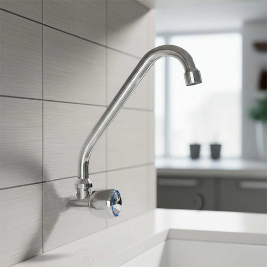 GRIFO METALICO PARED BRAZO ALTO ITALOMIX LH-805