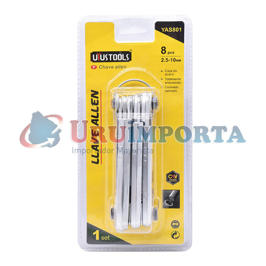 LLAVE ALLEN 8PZ 2.5-10MM UYUSTOOLS YAS801