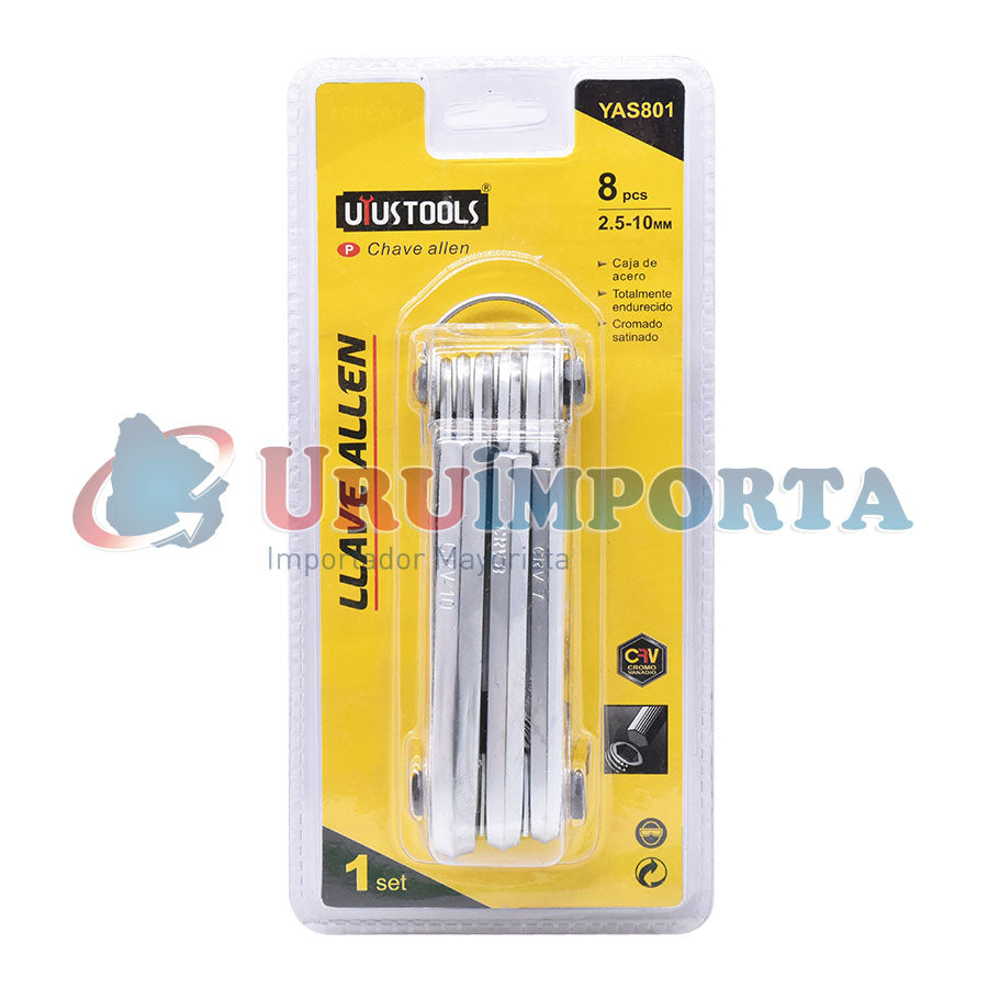 LLAVE ALLEN 8PZ 2.5-10MM UYUSTOOLS YAS801