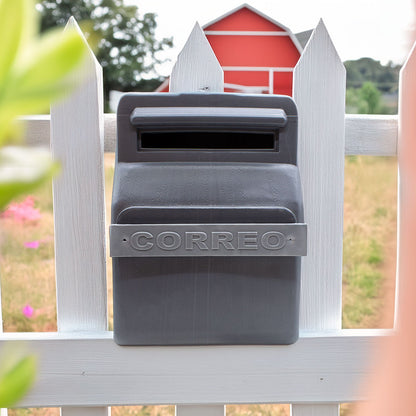 BUZON DE PLASTICO PARA CORREO GRIS URUGUAY