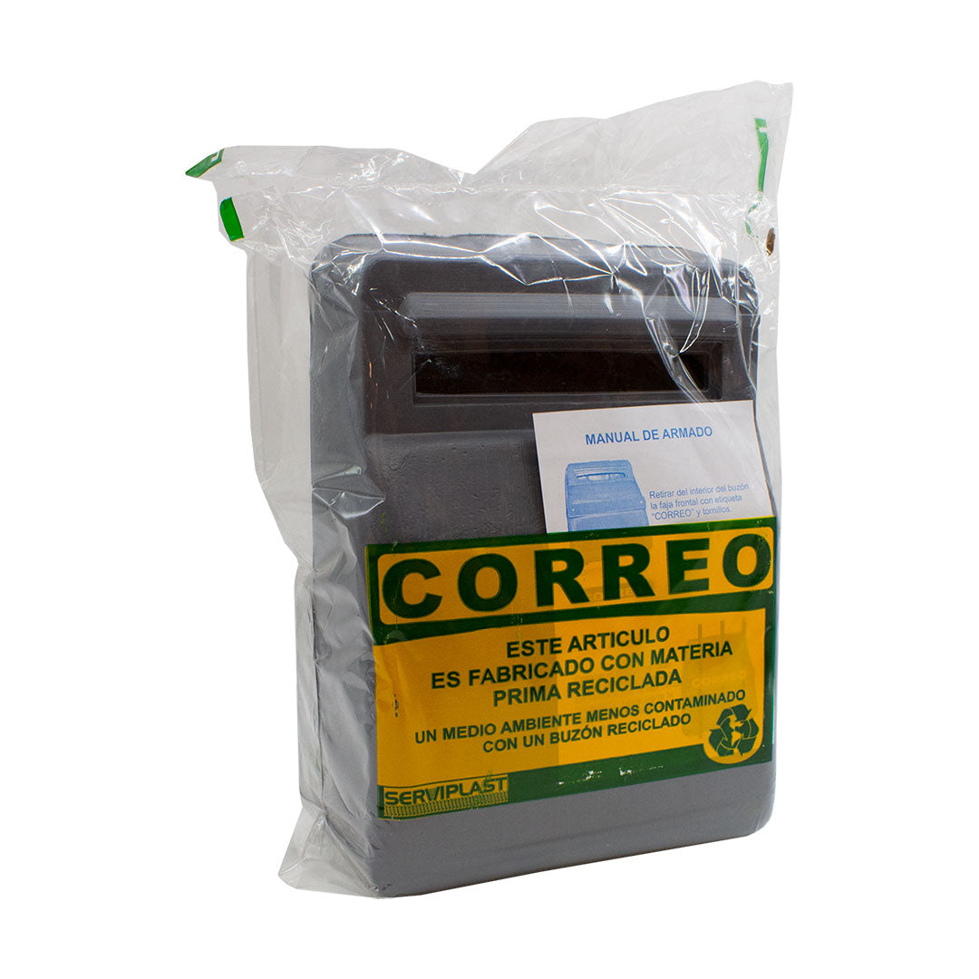 BUZON DE PLASTICO PARA CORREO GRIS URUGUAY