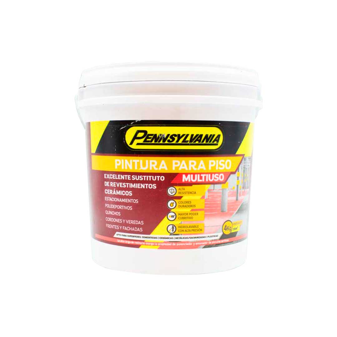 PINTURA PARA PISOS TEJA 4 KILOS PENNSYLVANIA